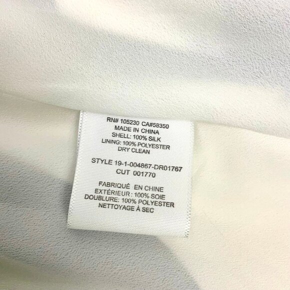 Joie Ashleena Silk Floral Dress In White And Black Size 12 - Picture 15 of 16